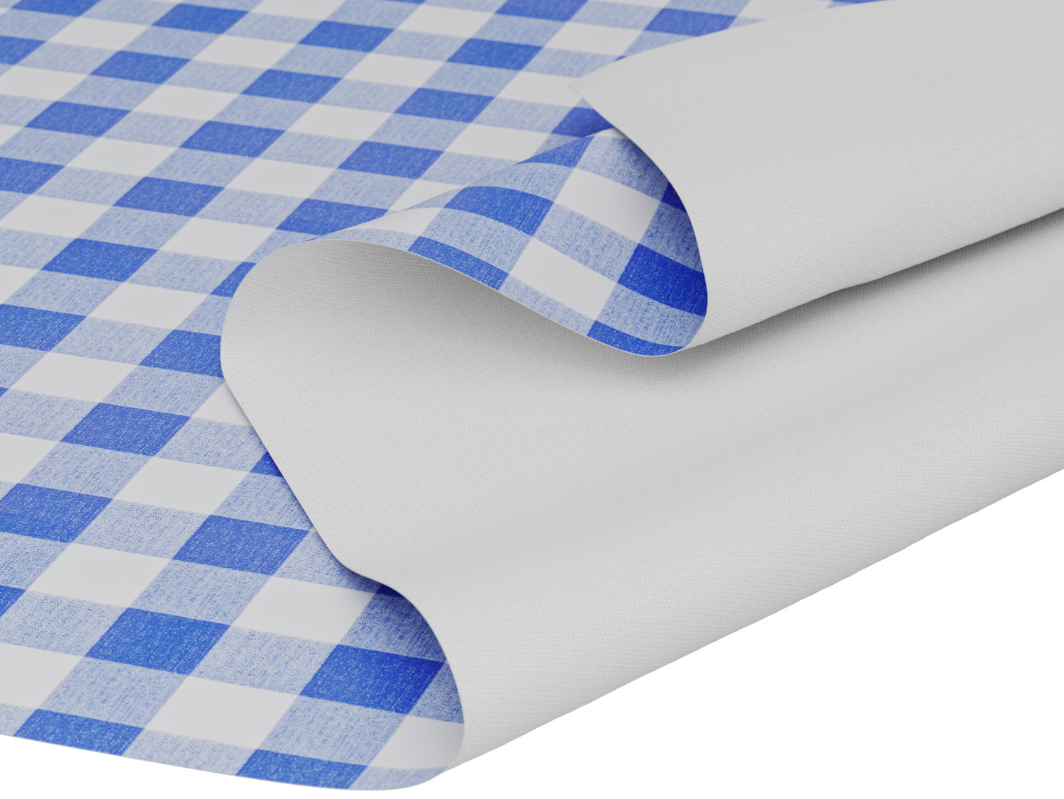 Voksdug i klassisk blå- og hvidternet mønster – tilpasses i ønskede mål og leveres rullet på rør