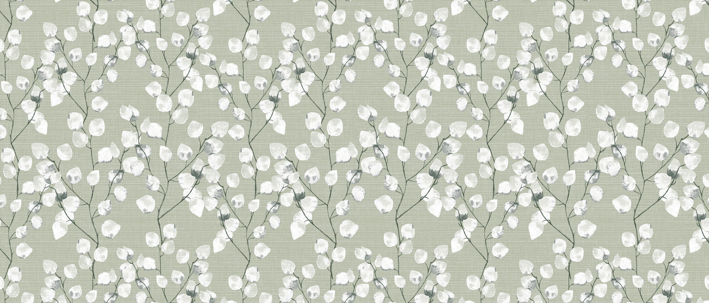 Grøn voksdug med bladmotiv – tilpasses i ønskede mål