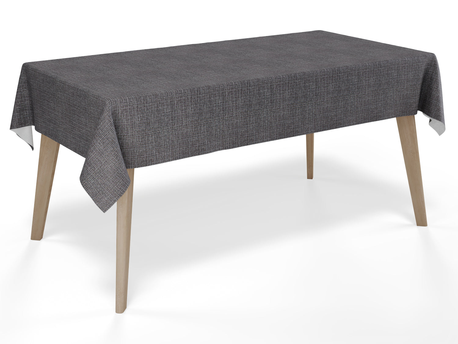 Voksdug i antracitgrå med vævet mønster - tilpasses i ønskede mål og leveres rullet på rør