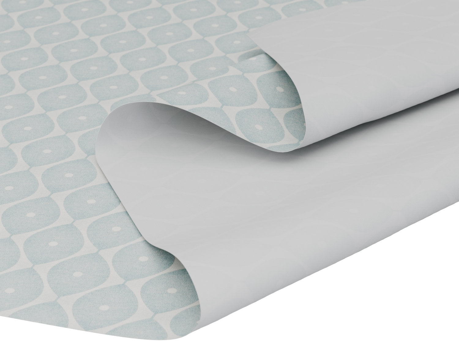 Voksdug i grå med grafisk mønster - tilpasses i ønskede mål og leveres rullet på rør