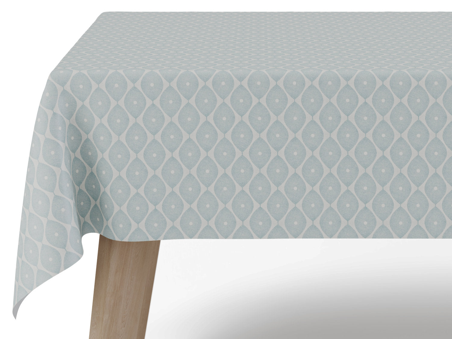 Voksdug i grå med grafisk mønster - tilpasses i ønskede mål og leveres rullet på rør