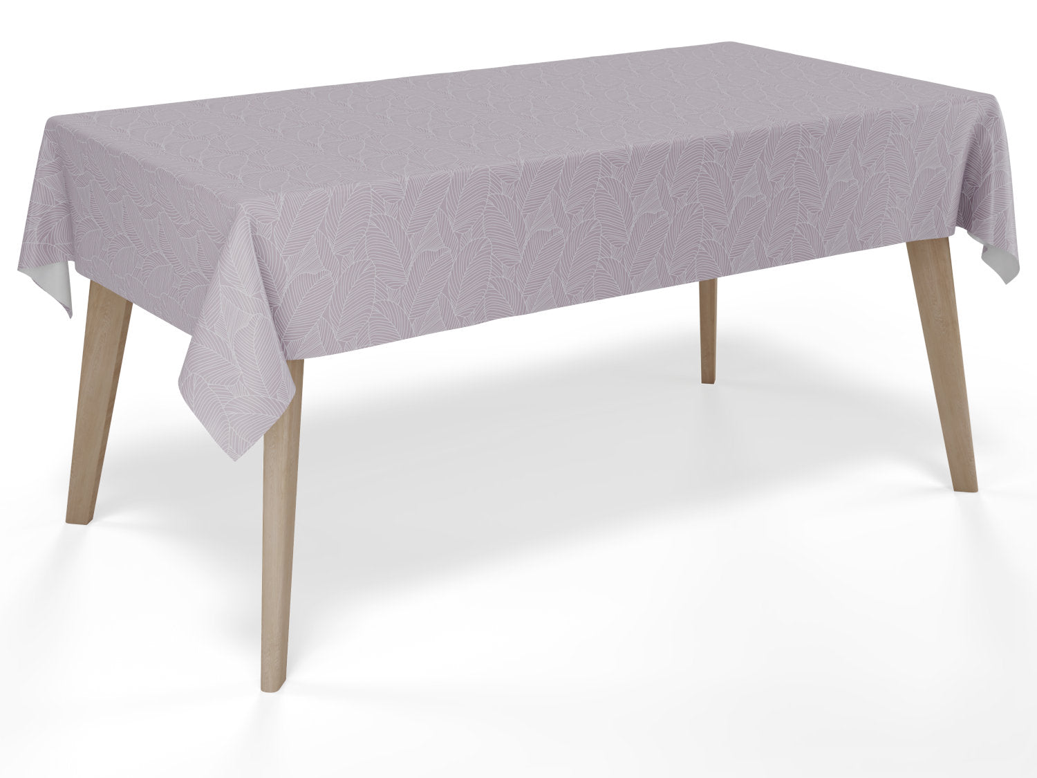 Voksdug i grå med bladmønster - tilpasses i ønskede mål og leveres rullet på rør