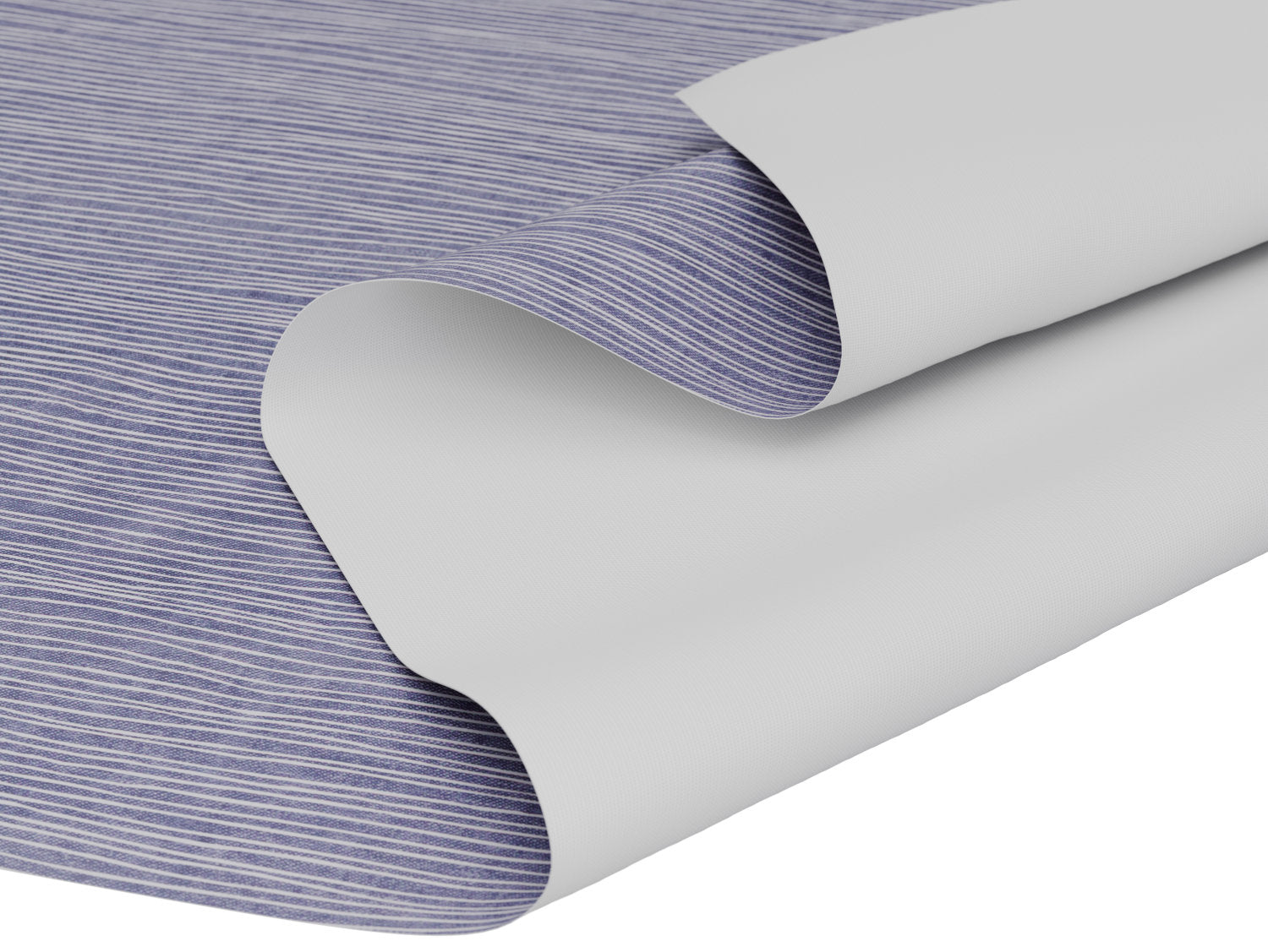 Voksdug i grå med diskret stribet mønster - tilpasses i ønskede mål og leveres rullet på rør