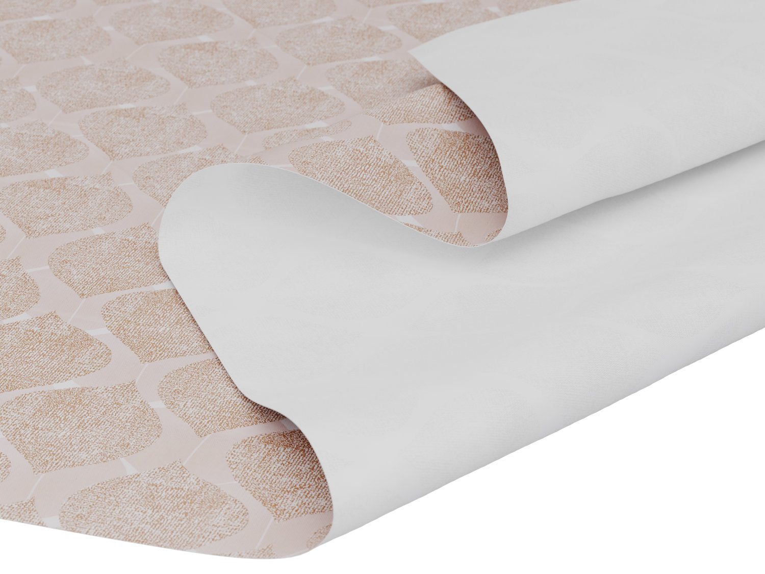 Voksdug i sandfarvet med organisk mønster - tilpasses i ønskede mål og leveres rullet på rør