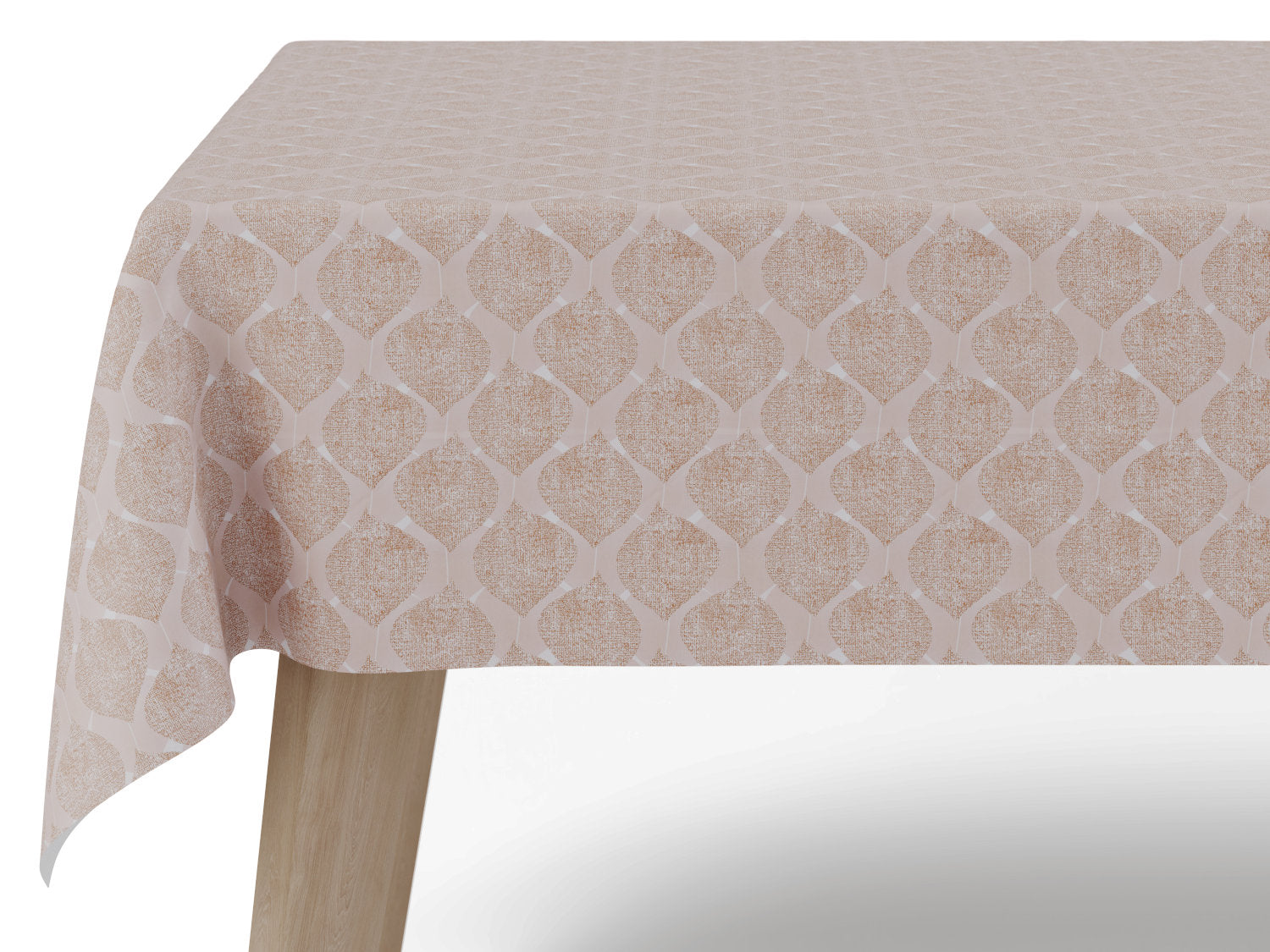 Voksdug i sandfarvet med organisk mønster - tilpasses i ønskede mål og leveres rullet på rør