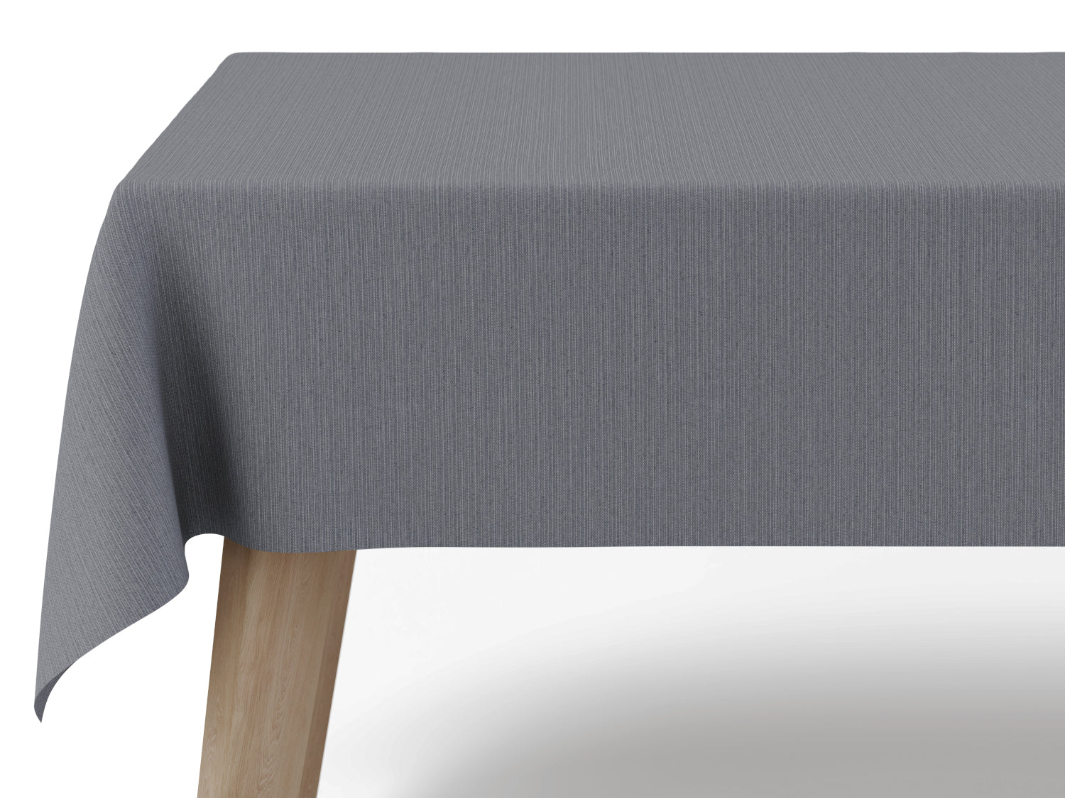 Vandafvisende akryldug i kold grå nuance med rolig struktur – tilpasses i ønskede mål og leveres rullet på rør