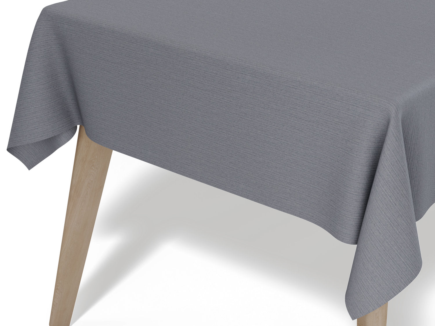 Vandafvisende akryldug i kold grå nuance med rolig struktur – tilpasses i ønskede mål og leveres rullet på rør