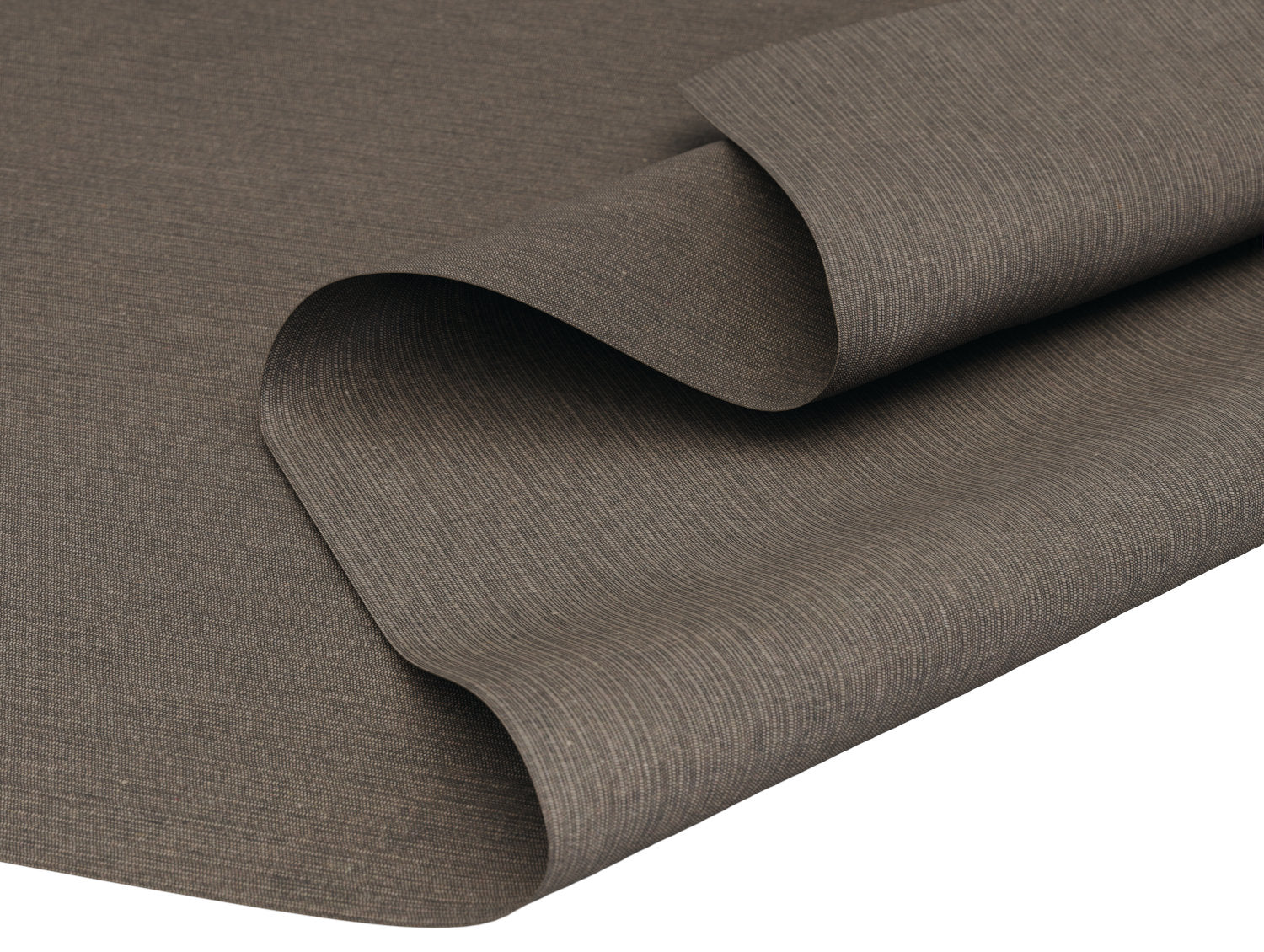 Vandafvisende akryldug i brungrå jordfarver med naturlig varme – tilpasses i ønskede mål og leveres rullet på rør