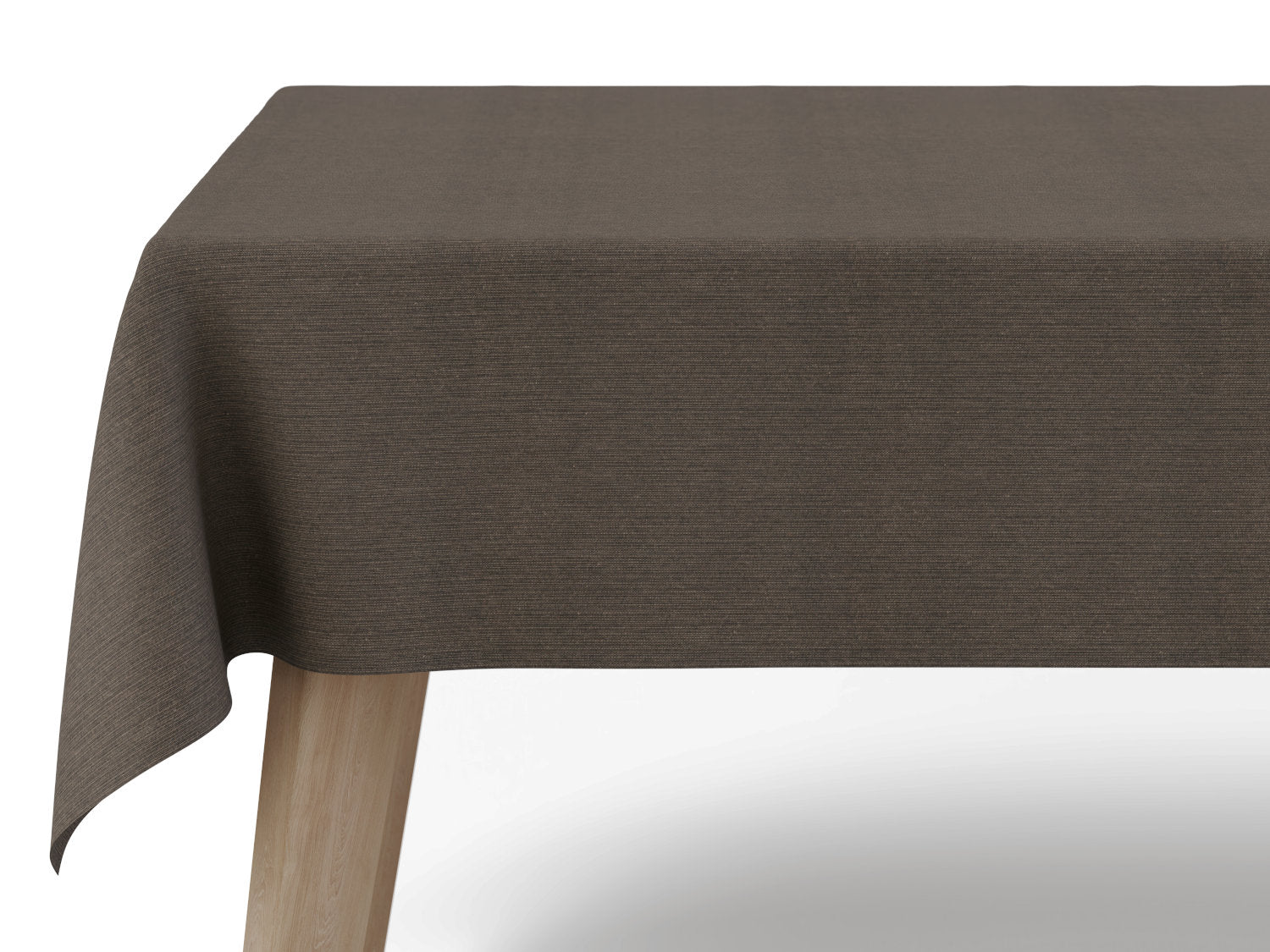 Vandafvisende akryldug i brungrå jordfarver med naturlig varme – tilpasses i ønskede mål og leveres rullet på rør