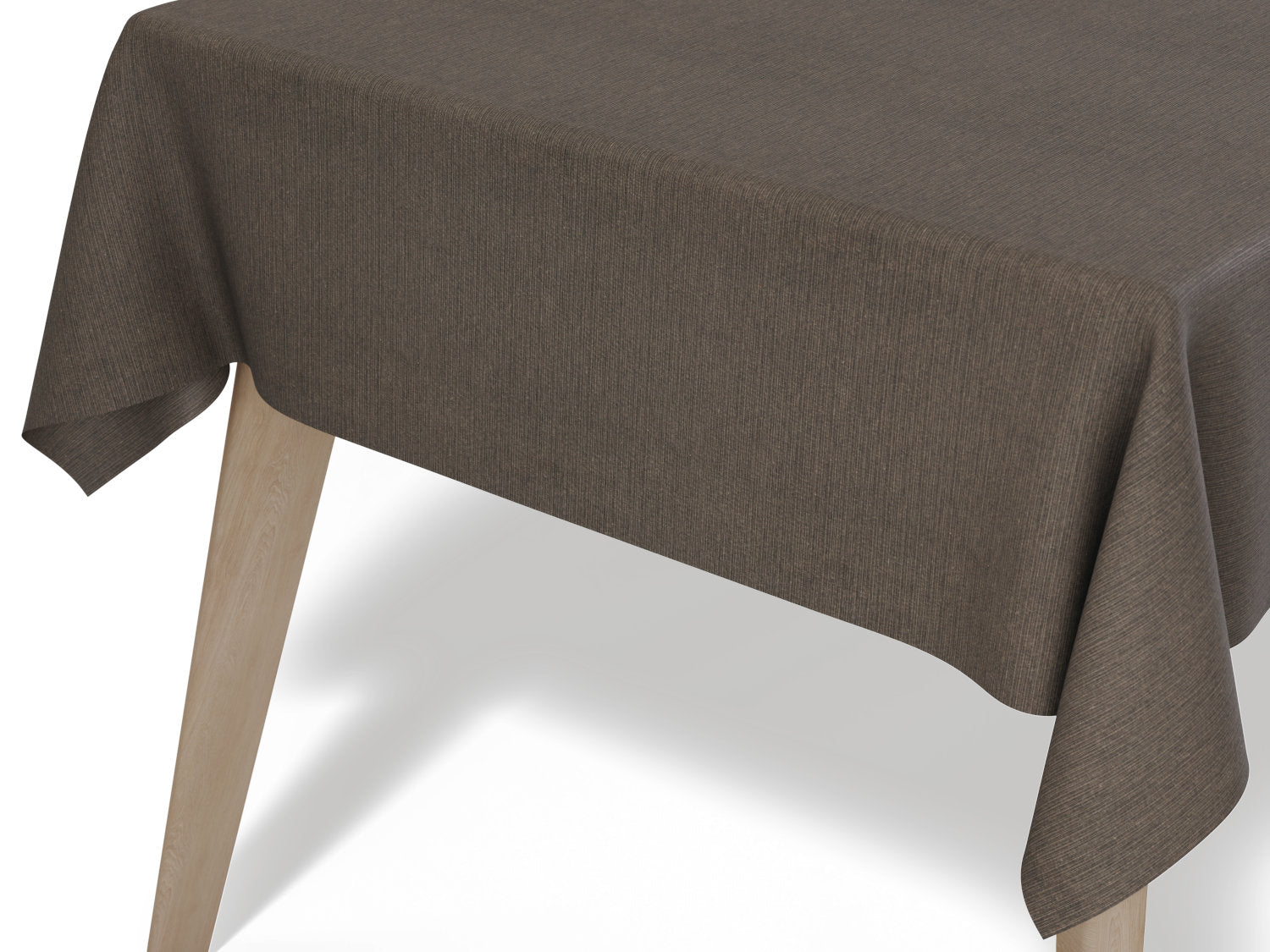 Vandafvisende akryldug i brungrå jordfarver med naturlig varme – tilpasses i ønskede mål og leveres rullet på rør