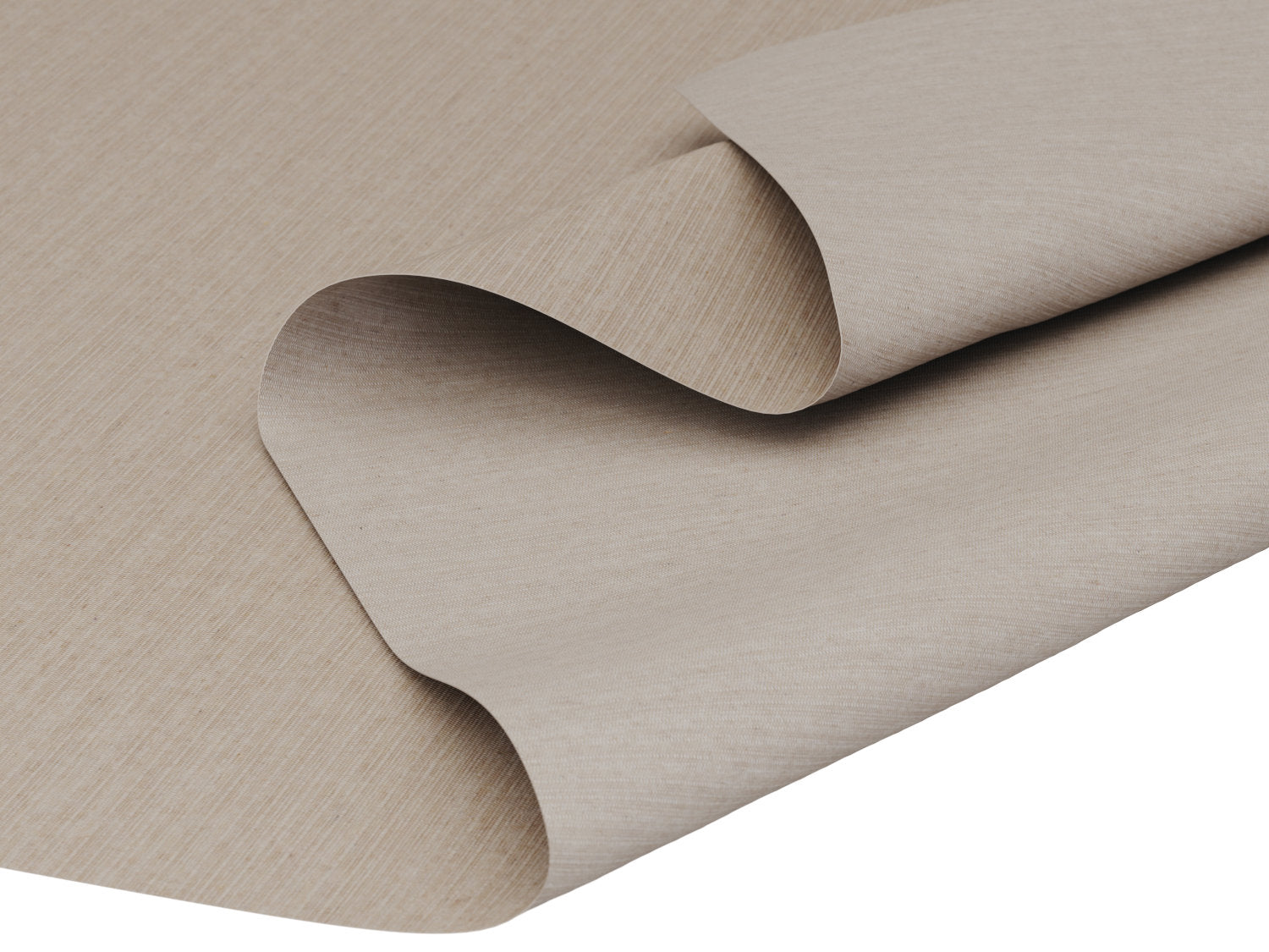Vandafvisende akryldug i sandfarve farve med rolig struktur – tilpasses i ønskede mål og leveres rullet på rør
