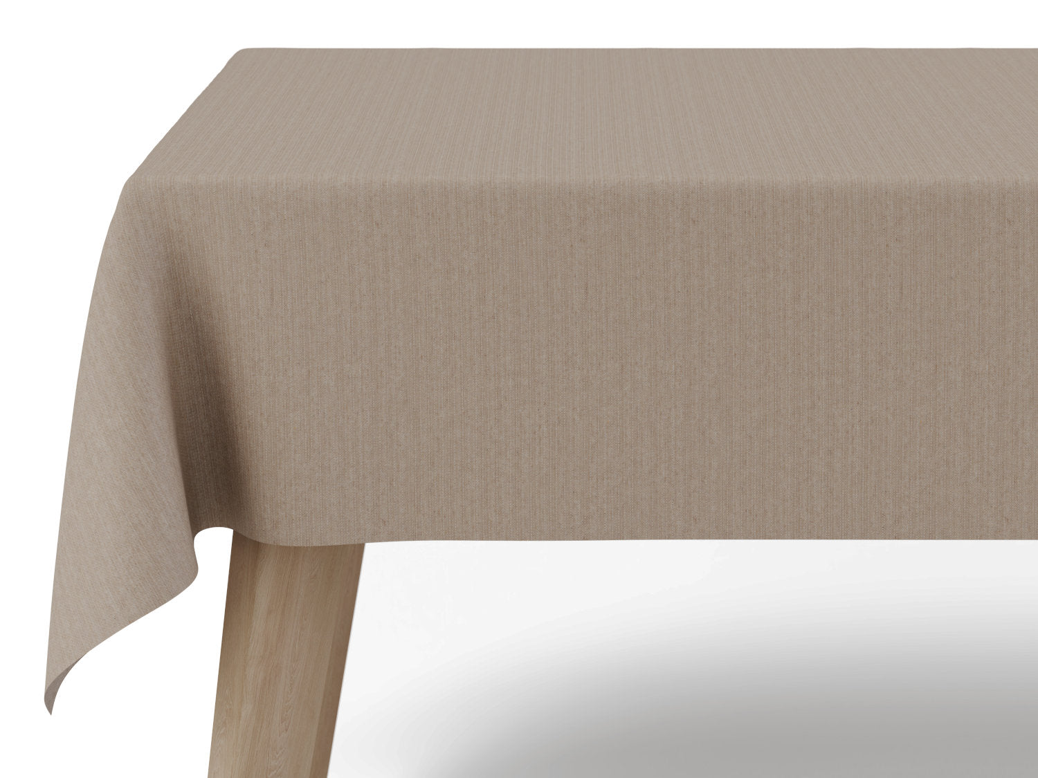 Vandafvisende akryldug i sandfarve farve med rolig struktur – tilpasses i ønskede mål og leveres rullet på rør