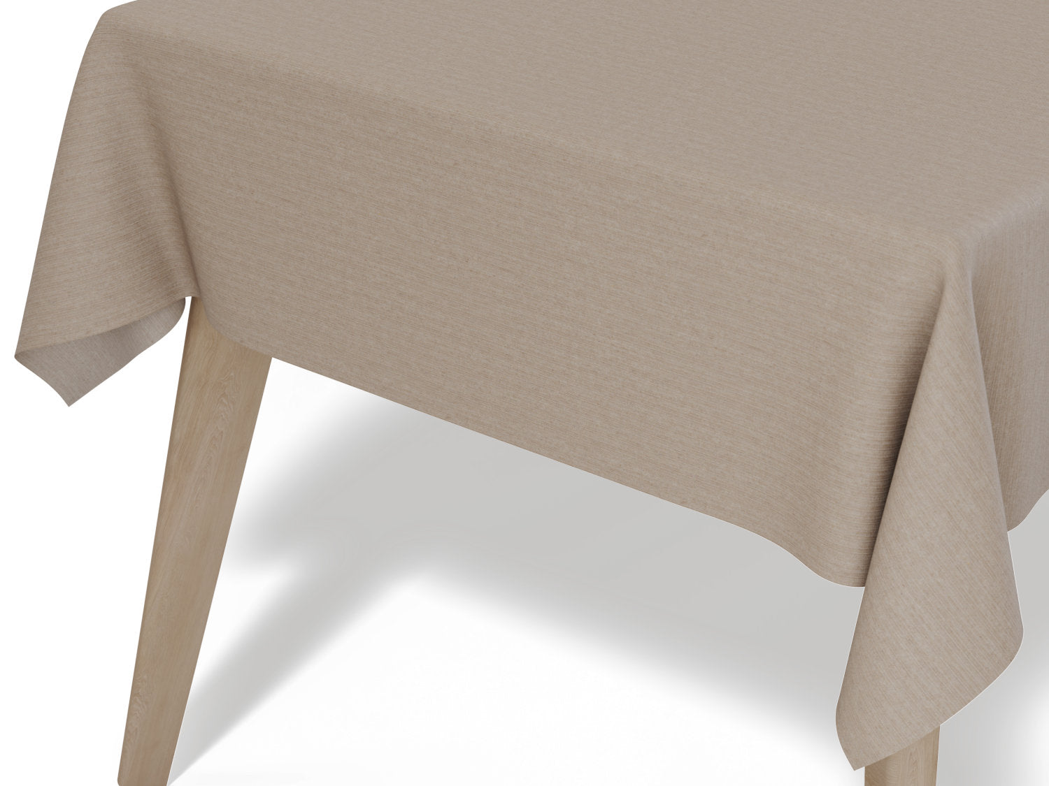 Vandafvisende akryldug i sandfarve farve med rolig struktur – tilpasses i ønskede mål og leveres rullet på rør