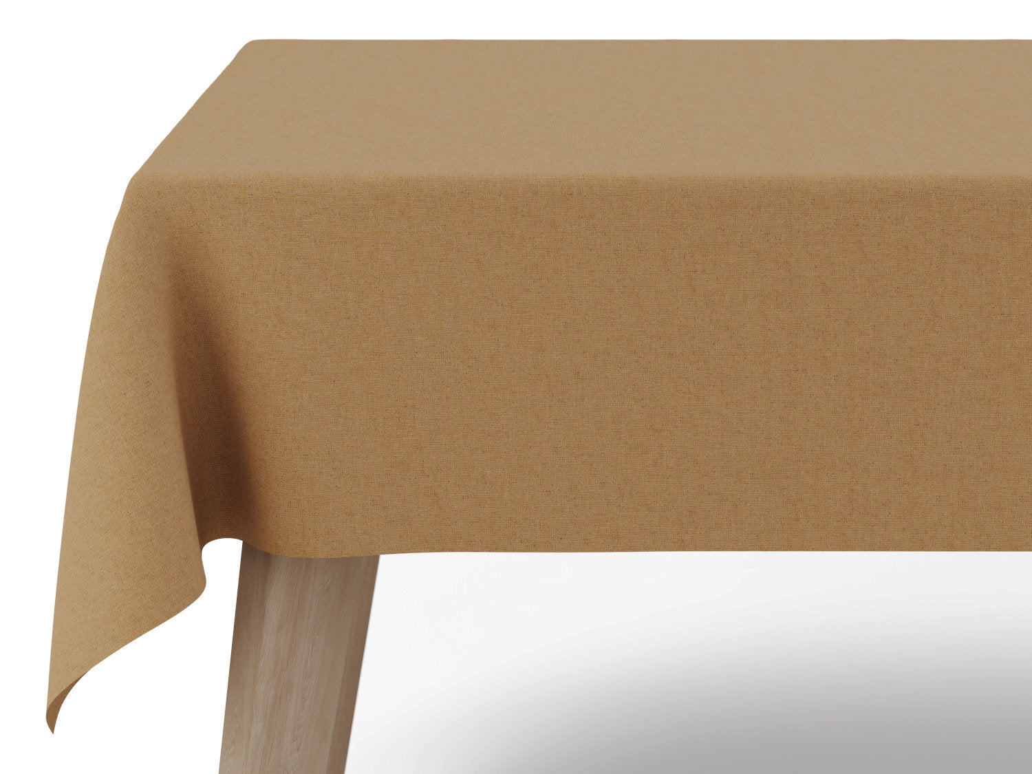 Vandafvisende akryldug i beige hørlook – tilpasses i ønskede mål og leveres rullet på rør