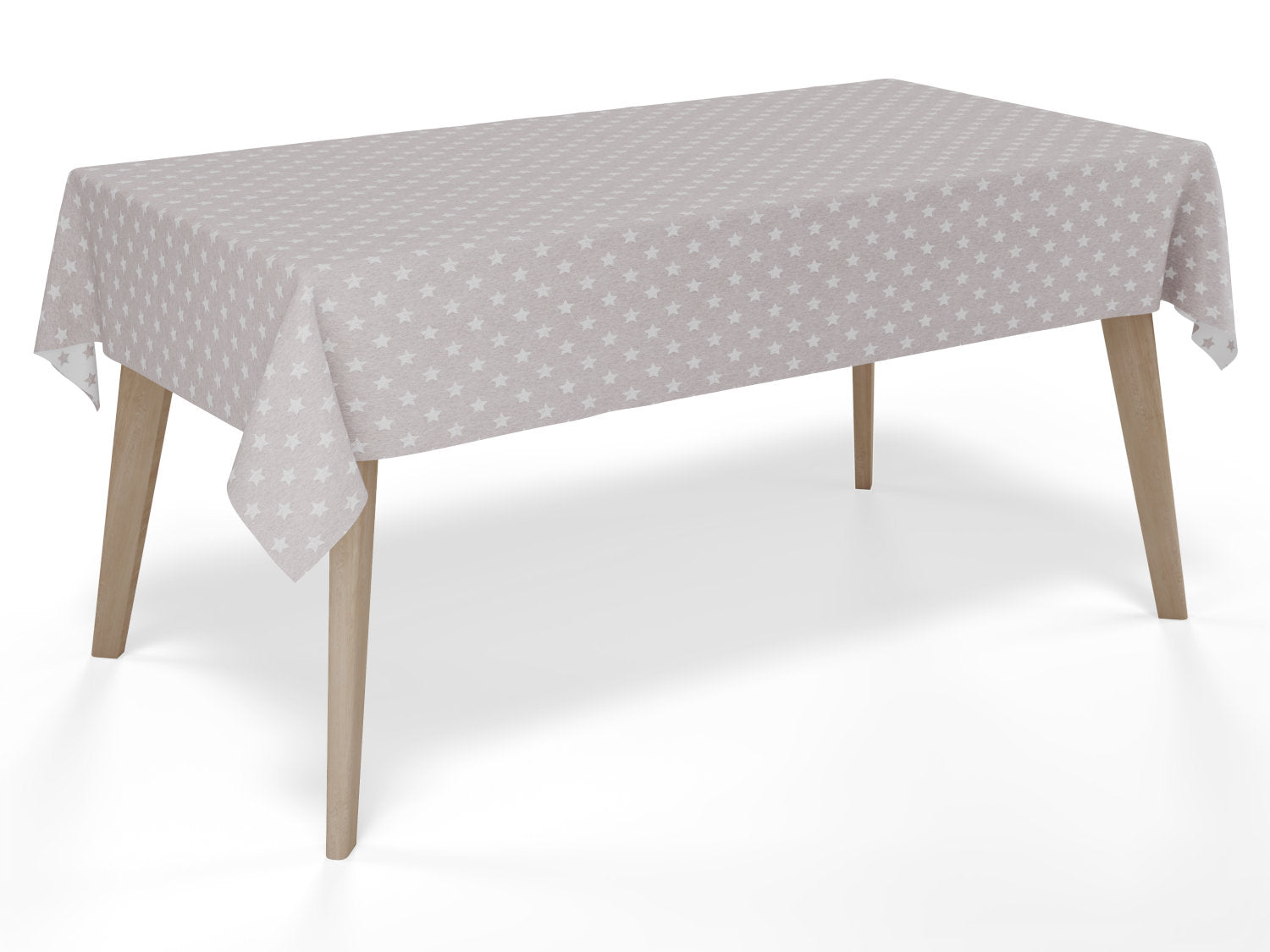 Vandafvisende akryldug med gråt stjernemønster – tilpasses i ønskede mål og leveres rullet på rør