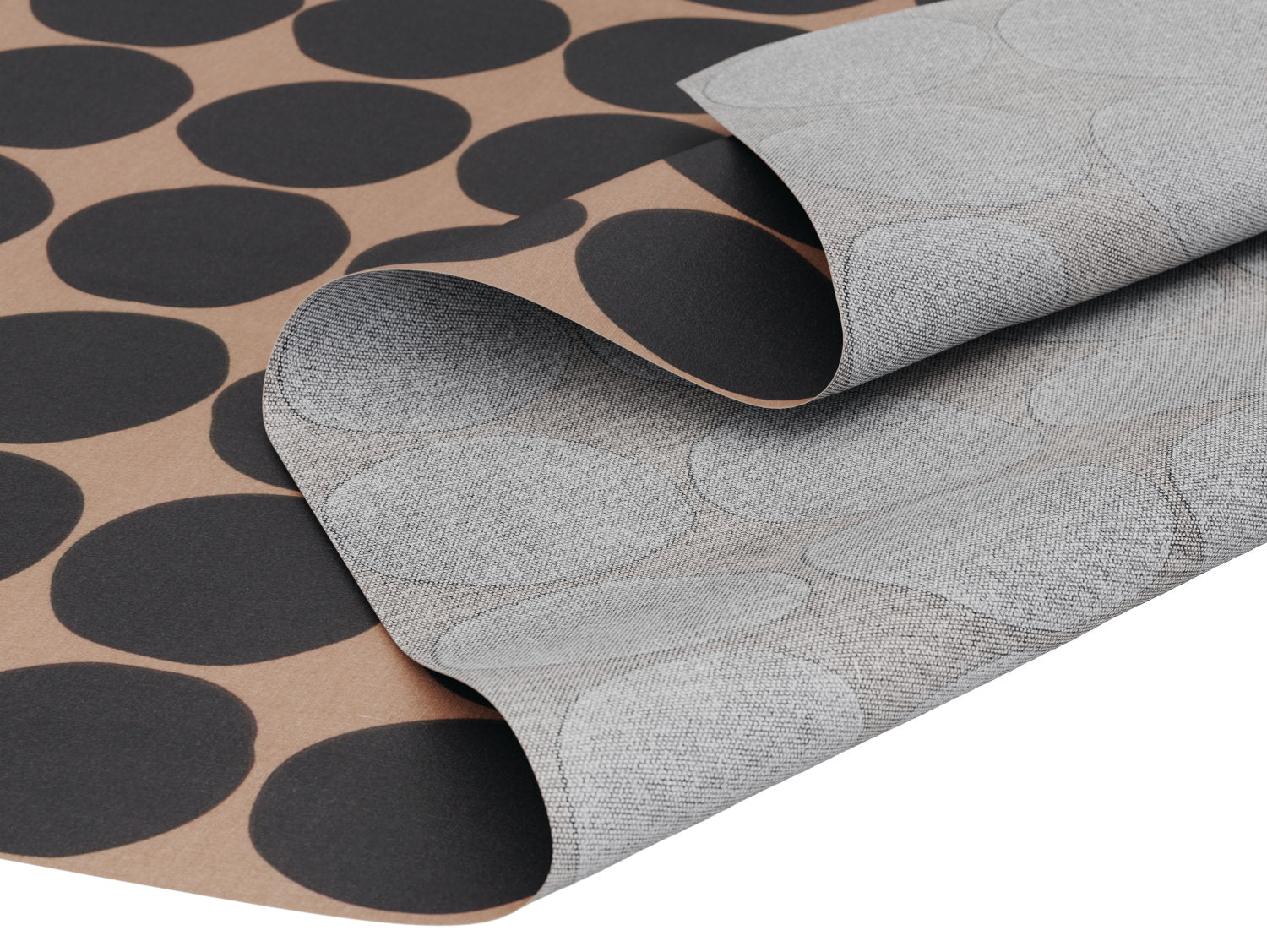 Södahl Bubbles vandafvisende akryldug i jordfarve med antislip - tilpasses i ønskede mål og leveres rullet på rør