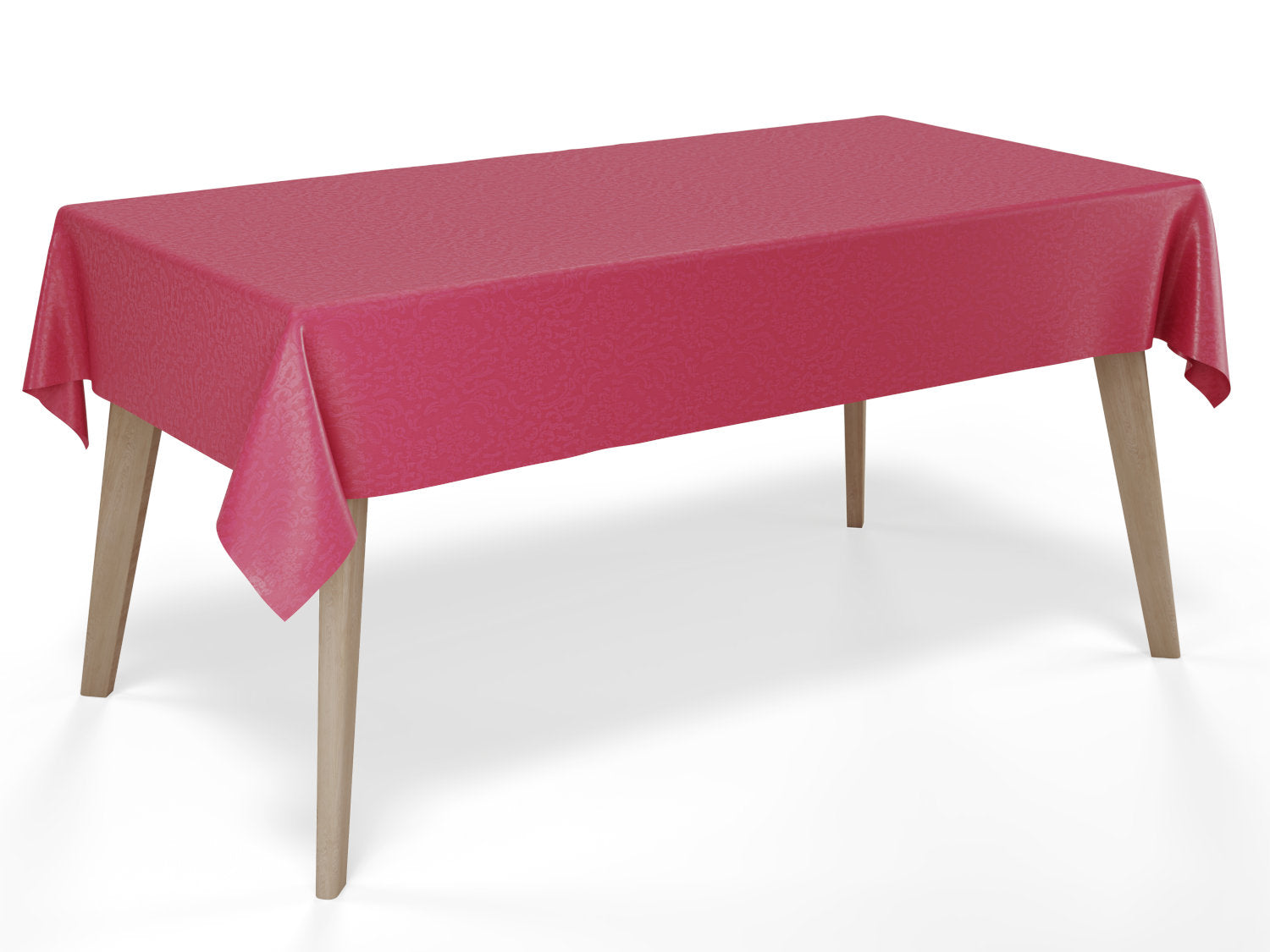 Vandafvisende elegangt akryldug – rød jacquardvævet - tilpasses i ønskede mål og leveres rullet på rør