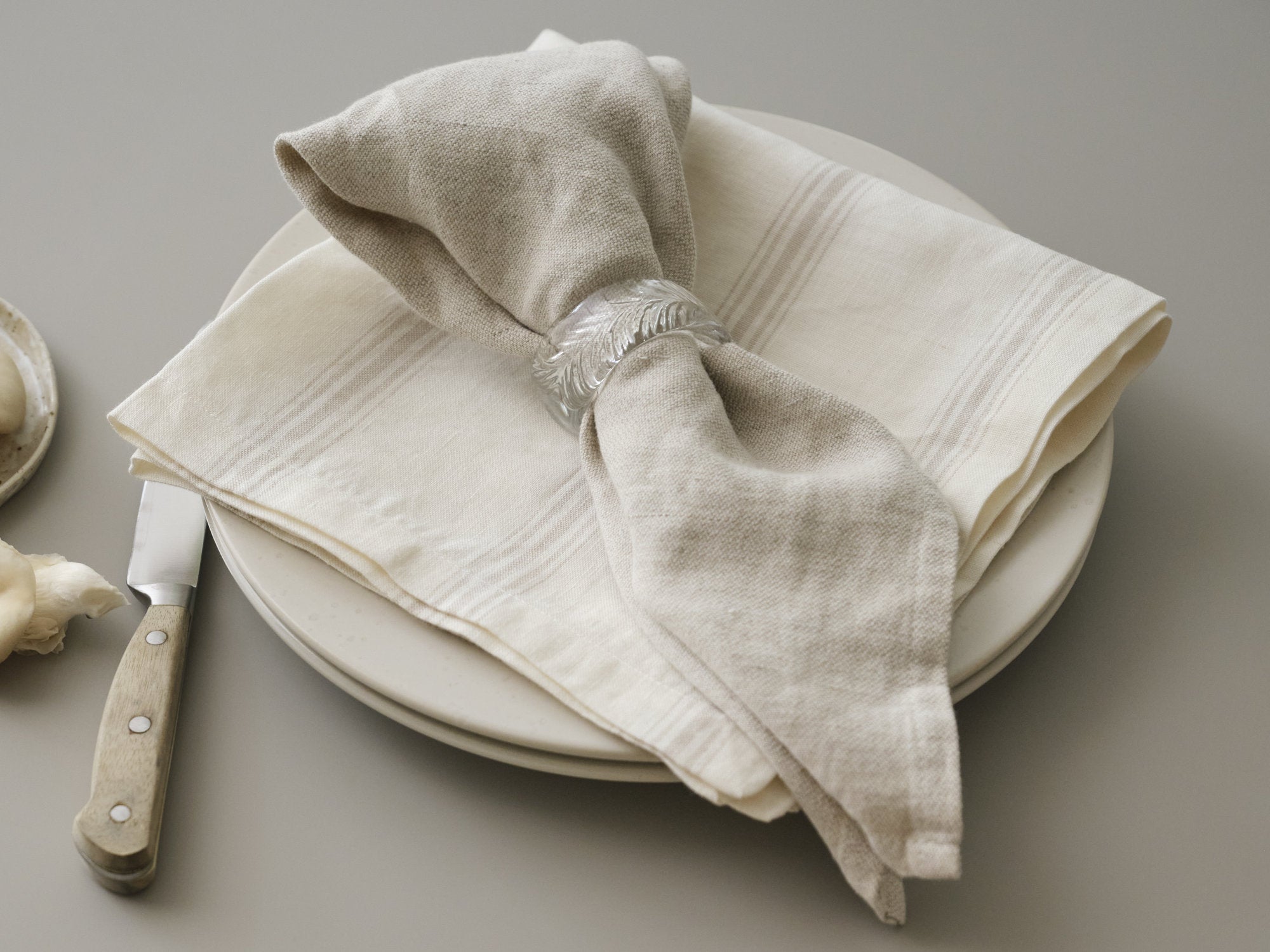 Arles hør-/bomulds stofservietter 45 x 45 cm – Linen