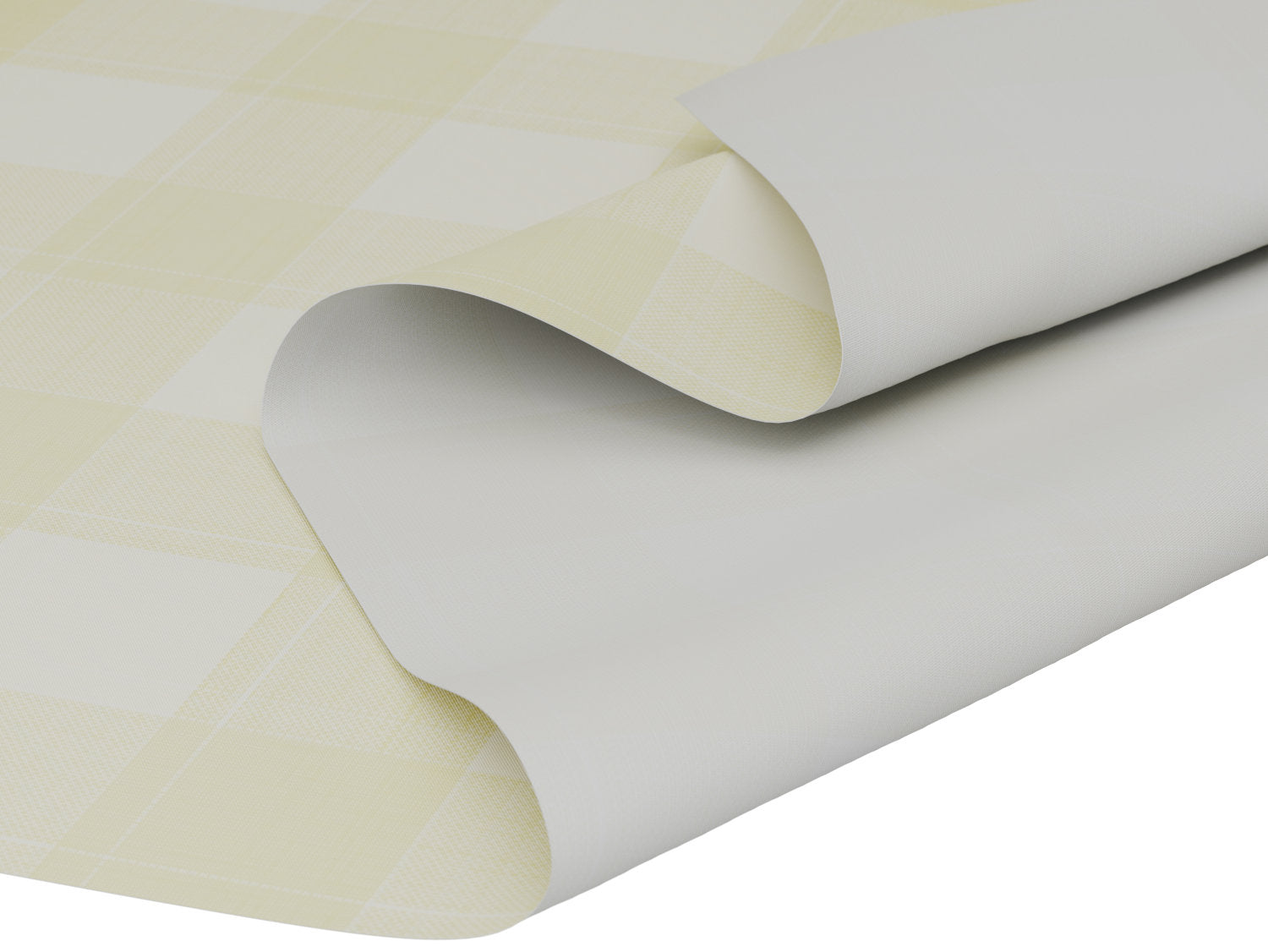 Voksdug i beige med klassiske hvide tern - tilpasses i ønskede mål og leveres rullet på rør