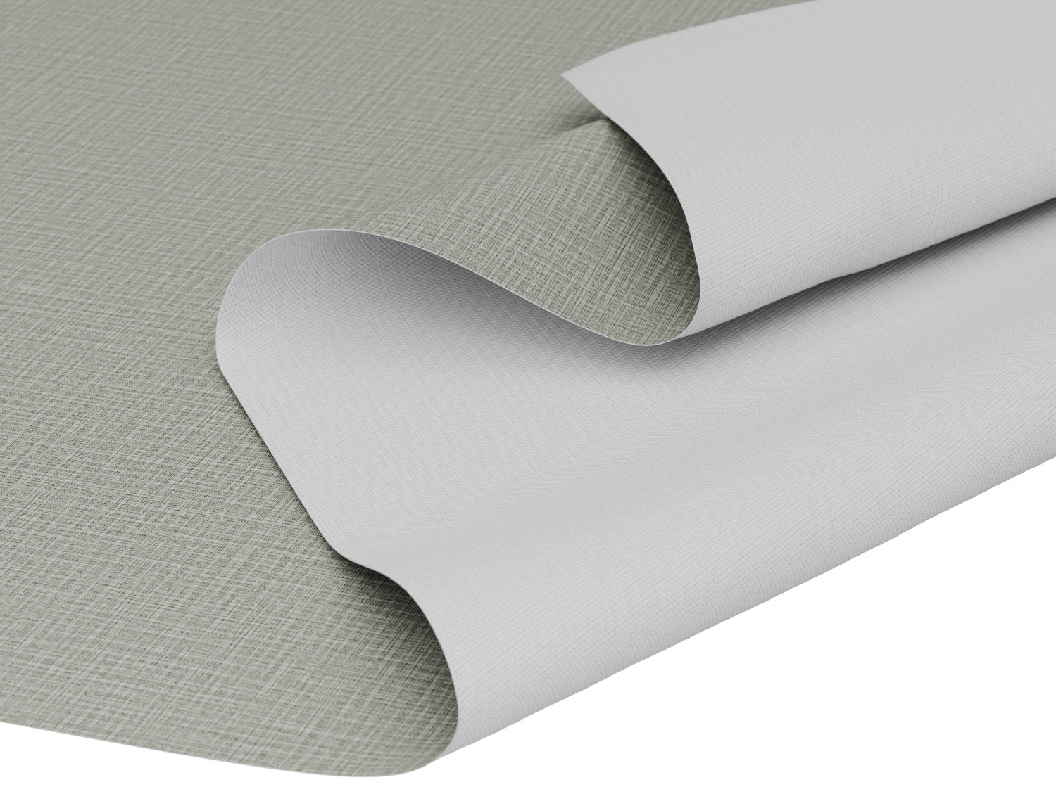 Voksdug i lysegrå tekstillook - tilpasses i ønskede mål og leveres rullet på rør