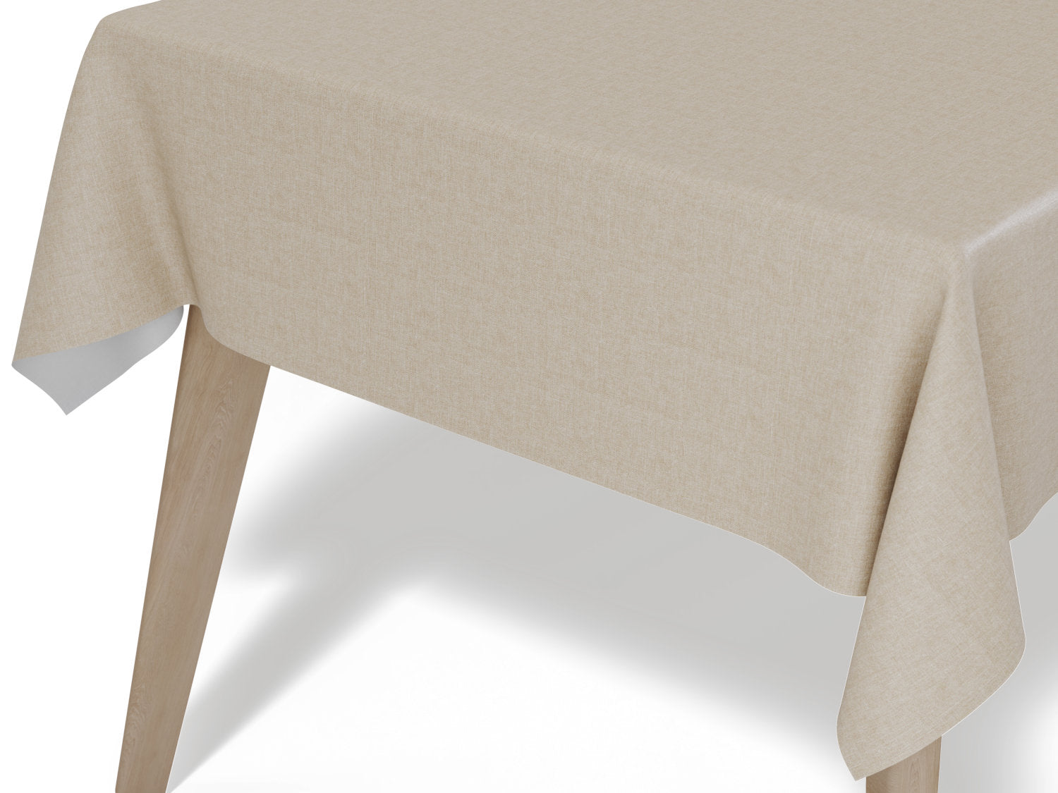 Voksdug i sandfarvet tekstillook - tilpasses i ønskede mål og leveres rullet på rør