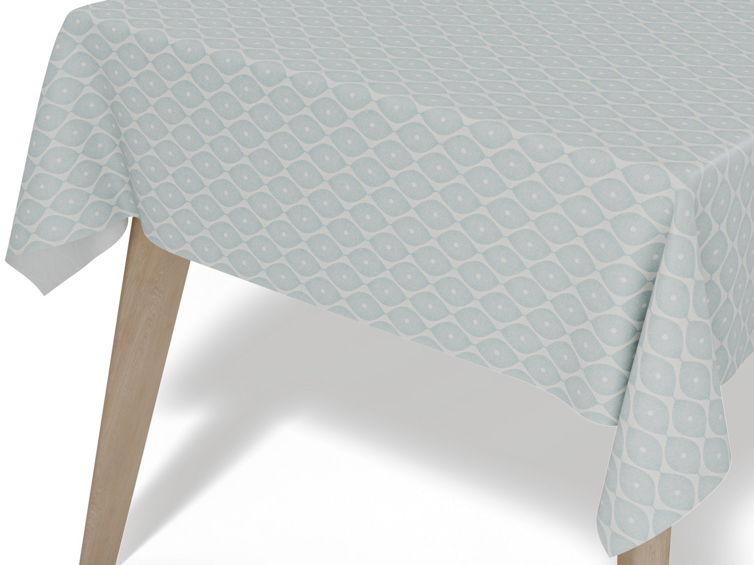 Voksdug i grå med grafisk mønster - tilpasses i ønskede mål og leveres rullet på rør