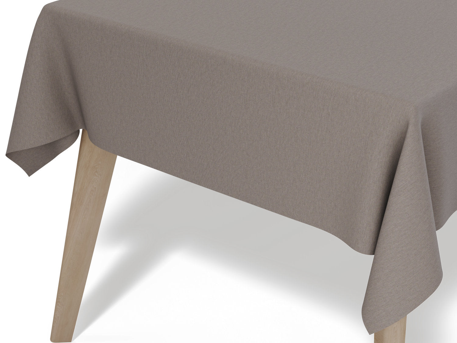 Vandafvisende akryldug i mørk grå-brun hørlook – tilpasses i ønskede mål og leveres rullet på rør