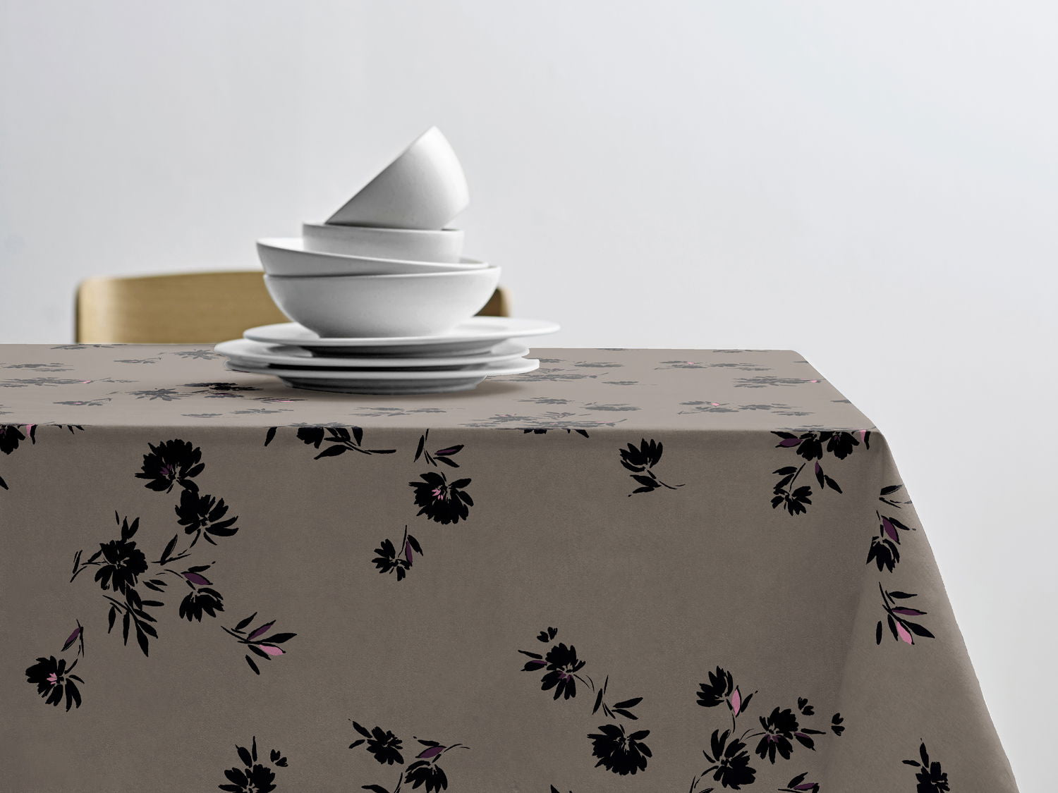 Södahl Silhouette vandafvisende akryldug i jordfarve med antislip - tilpasses i ønskede mål og leveres rullet på rør