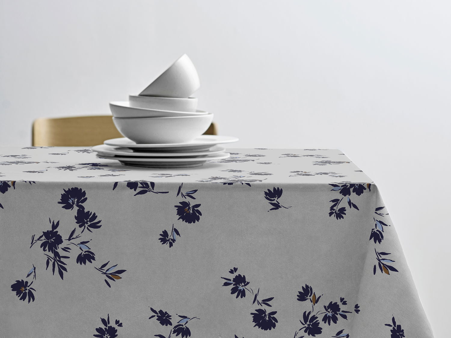 Södahl Silhouette vandafvisende akryldug i lys grå med antislip - tilpasses i ønskede mål og leveres rullet på rør