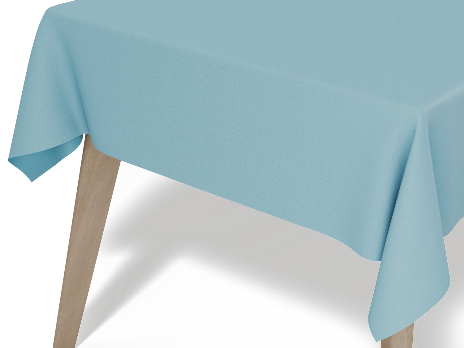 Vandafvisende akryldug i ekstra bred – ensfarvet azurblå –  tilpasses i ønskede mål og leveres rullet på rør