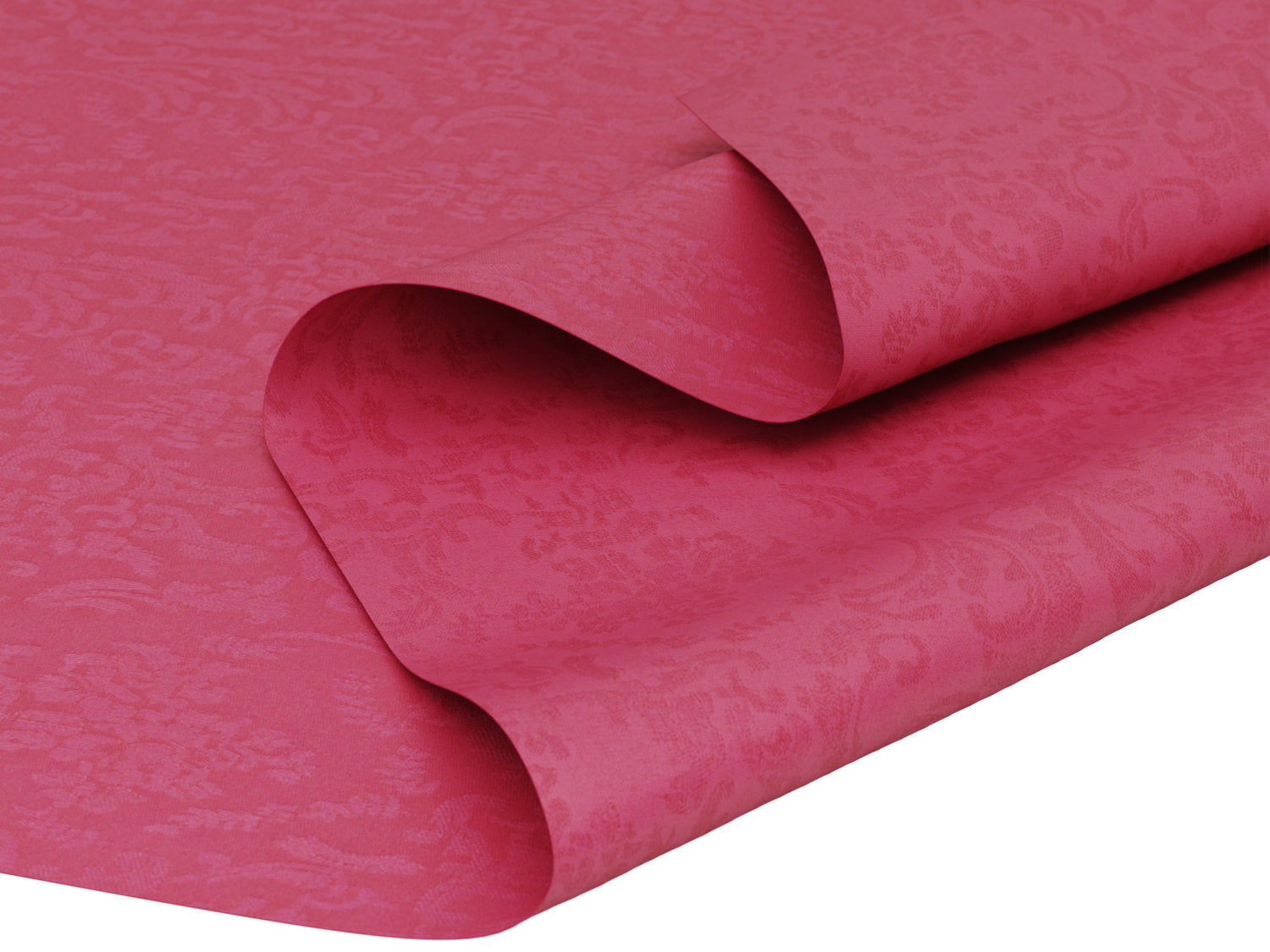 Vandafvisende elegangt akryldug – rød jacquardvævet - tilpasses i ønskede mål og leveres rullet på rør