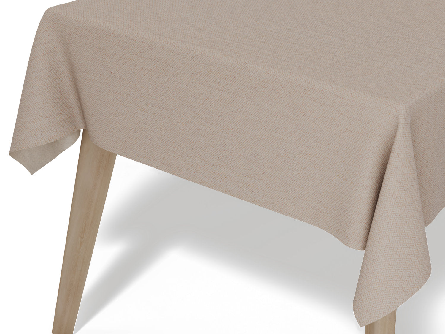 Vandafvisende akryldug i beige –  bredde 140 cm - tilpasses i ønskede mål og leveres rullet på rør