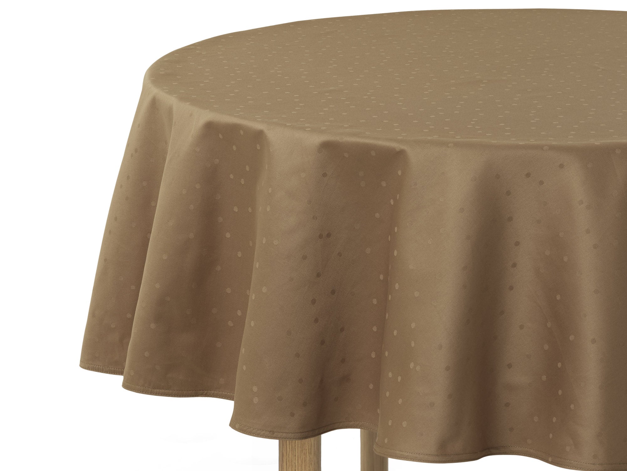 Compliments Confetti Damask dug Ø200 cm – Valnøddebrun